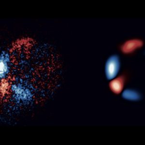 Experimental and simulated images of molecular scattering